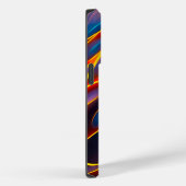 Abstracte Zwirlblauwe rode lammeren Case-Mate iPhone Case (Achterkant / Rechts)