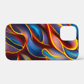 Abstracte Zwirlblauwe rode lammeren Case-Mate iPhone Case (Achterkant (horizontaal))