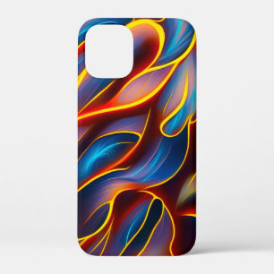 Abstracte Zwirlblauwe rode lammeren Case-Mate iPhone Case