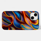 Abstracte Zwirlblauwe rode lammeren Case-Mate iPhone Case (Achterkant (horizontaal))