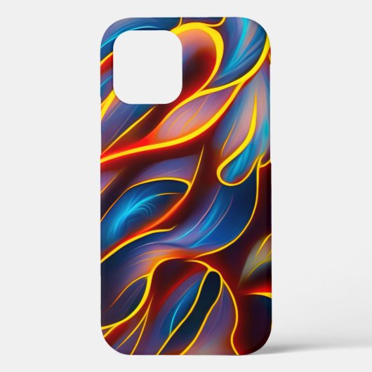 Abstracte Zwirlblauwe rode lammeren Case-Mate iPhone Case (Achterkant)