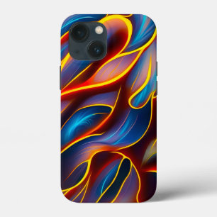 Abstracte Zwirlblauwe rode lammeren Case-Mate iPhone Case