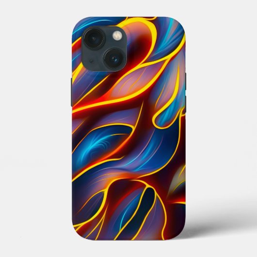 Abstracte Zwirlblauwe rode lammeren Case-Mate iPhone Case (Achterkant)