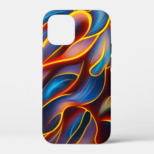 Abstracte Zwirlblauwe rode lammeren Case-Mate iPhone Case