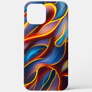 Abstracte Zwirlblauwe rode lammeren Case-Mate iPhone Case