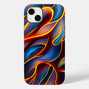 Abstracte Zwirlblauwe rode lammeren Case-Mate iPhone 14 Plus Hoesje
