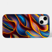 Abstracte Zwirlblauwe rode lammeren Case-Mate iPhone Case (Achterkant (horizontaal))