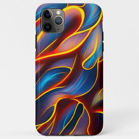 Abstracte Zwirlblauwe rode lammeren Case-Mate iPhone Case (Achterkant)