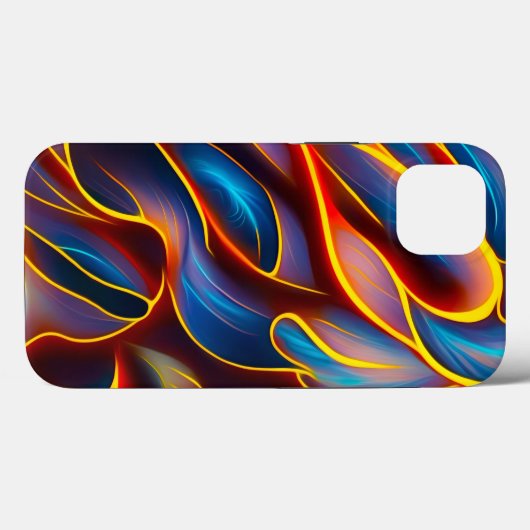 Abstracte Zwirlblauwe rode lammeren Case-Mate iPhone Case (Achterkant (horizontaal))