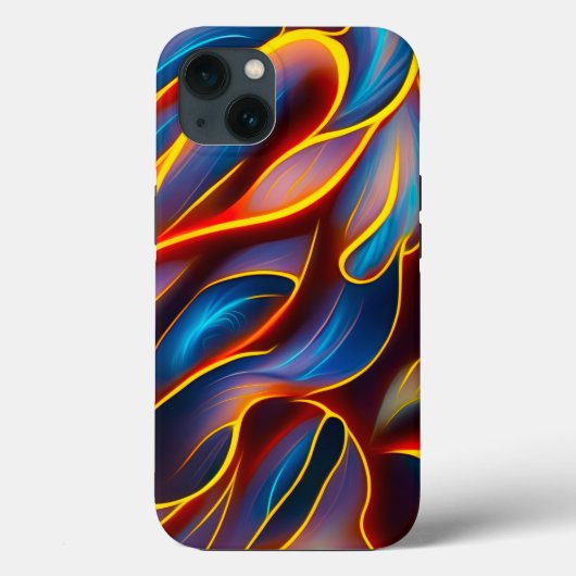 Abstracte Zwirlblauwe rode lammeren Case-Mate iPhone Case (Achterkant)