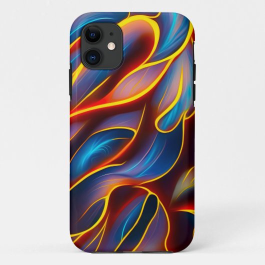 Abstracte Zwirlblauwe rode lammeren Case-Mate iPhone Case (Achterkant)