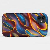 Abstracte Zwirlblauwe rode lammeren Case-Mate iPhone Case (Achterkant (horizontaal))
