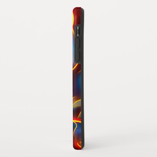 Abstracte Zwirlblauwe rode lammeren Case-Mate iPhone Case (Achterkant/links)