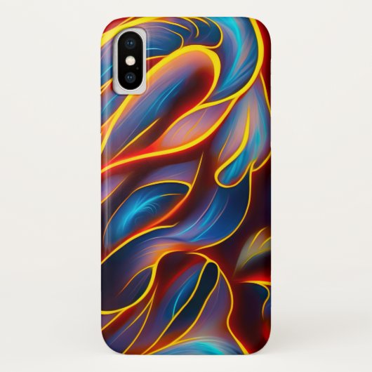 Abstracte Zwirlblauwe rode lammeren Case-Mate iPhone Case (Achterkant)
