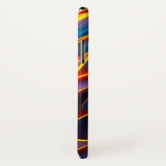 Abstracte Zwirlblauwe rode lammeren Case-Mate iPhone Case (Achterkant / rechts)