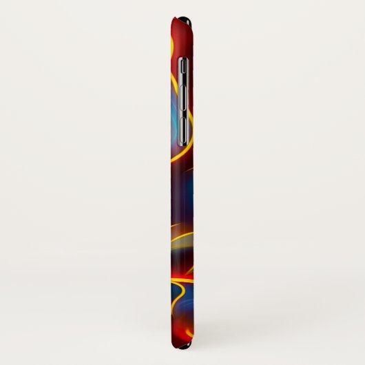 Abstracte Zwirlblauwe rode lammeren Case-Mate iPhone Case (Achterkant/links)