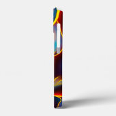 Abstracte Zwirlblauwe rode lammeren Case-Mate iPhone Case (Achterkant / Links)