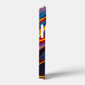 Abstracte Zwirlblauwe rode lammeren Case-Mate iPhone Case (Achterkant / Rechts)