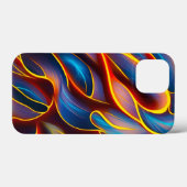 Abstracte Zwirlblauwe rode lammeren Case-Mate iPhone Case (Achterkant (horizontaal))