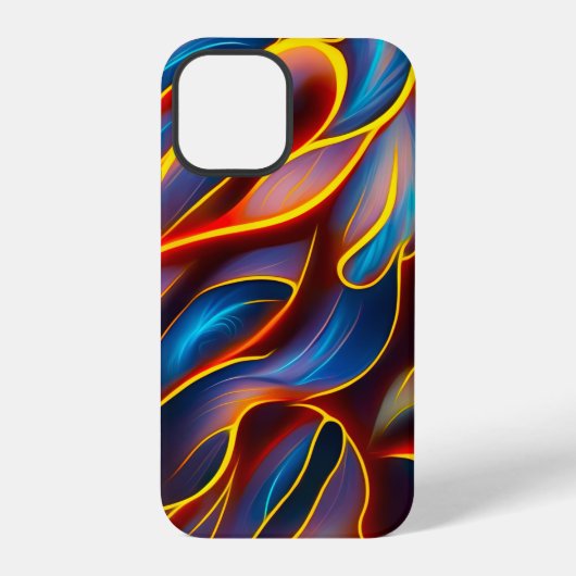 Abstracte Zwirlblauwe rode lammeren iPhone Hoesje (Achterkant)