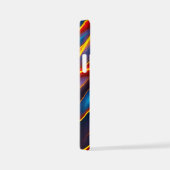 Abstracte Zwirlblauwe rode lammeren iPhone Hoesje (Rechterkant)