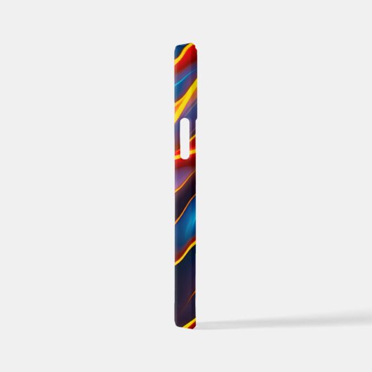 Abstracte Zwirlblauwe rode lammeren iPhone Hoesje (Rechterkant)