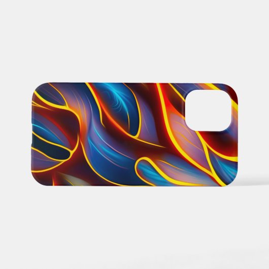 Abstracte Zwirlblauwe rode lammeren iPhone Hoesje (Achterkant horizontaal)