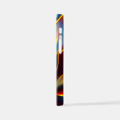 Abstracte Zwirlblauwe rode lammeren iPhone Hoesje (Linkerkant)