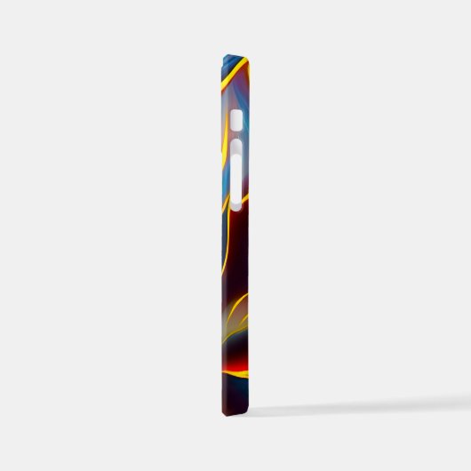 Abstracte Zwirlblauwe rode lammeren iPhone Hoesje (Linkerkant)