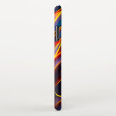 Abstracte Zwirlblauwe rode lammeren iPhone Hoesje (Rechterkant)