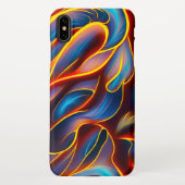 Abstracte Zwirlblauwe rode lammeren iPhone Hoesje (Achterkant)