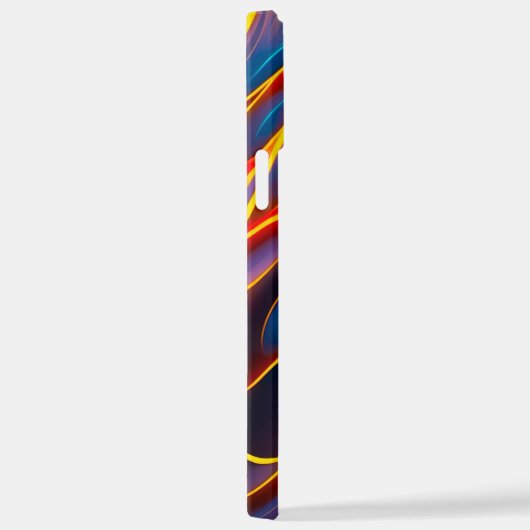 Abstracte Zwirlblauwe rode lammeren iPhone Hoesje (Rechterkant)