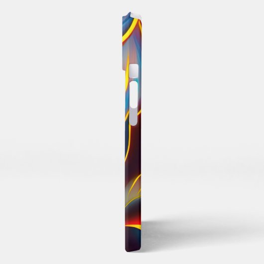 Abstracte Zwirlblauwe rode lammeren iPhone Hoesje (Linkerkant)