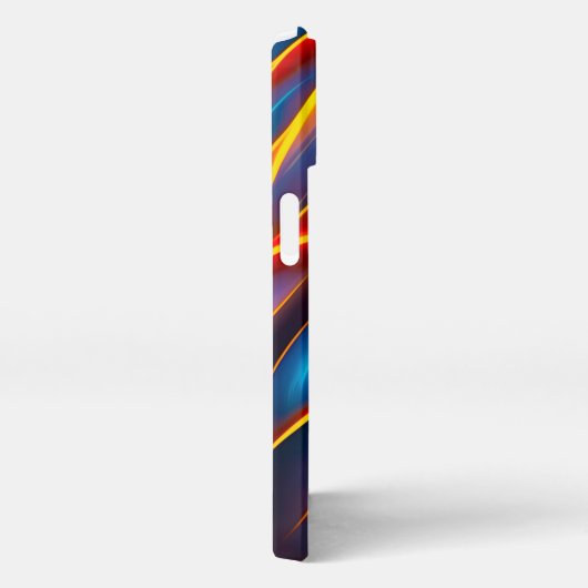 Abstracte Zwirlblauwe rode lammeren iPhone Hoesje (Rechterkant)