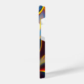 Abstracte Zwirlblauwe rode lammeren iPhone Hoesje (Linkerkant)