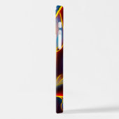 Abstracte Zwirlblauwe rode lammeren iPhone Hoesje (Linkerkant)