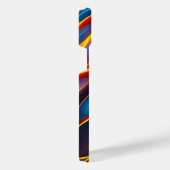 Abstracte Zwirlblauwe rode lammeren iPhone Hoesje (Rechterkant)