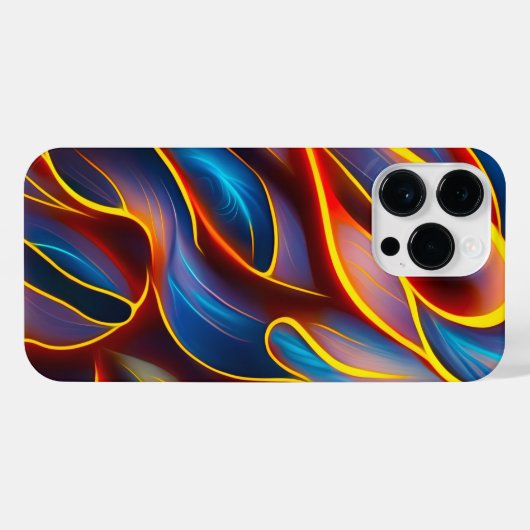 Abstracte Zwirlblauwe rode lammeren iPhone Hoesje (Achterkant horizontaal)