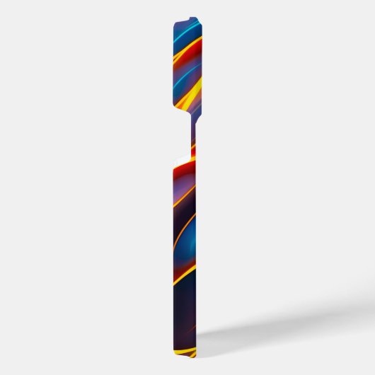 Abstracte Zwirlblauwe rode lammeren iPhone Hoesje (Rechterkant)