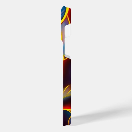 Abstracte Zwirlblauwe rode lammeren iPhone Hoesje (Linkerkant)