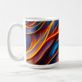 Abstracte Zwirlblauwe rode lammeren Koffiemok (Links)