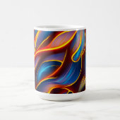 Abstracte Zwirlblauwe rode lammeren Magische Mok (Midden)