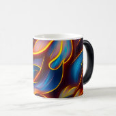 Abstracte Zwirlblauwe rode lammeren Magische Mok (Voorkant rechts)