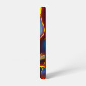 Abstracte Zwirlblauwe rode lammeren Samsung Galaxy Hoesje (Linkerkant)