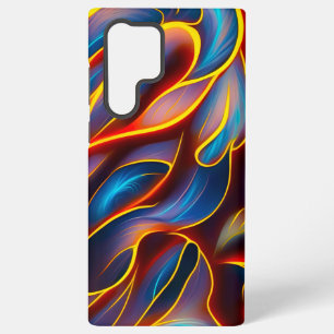 Abstracte Zwirlblauwe rode lammeren Samsung Galaxy Hoesje