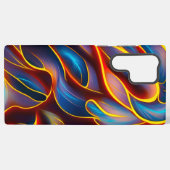 Abstracte Zwirlblauwe rode lammeren Samsung Galaxy Hoesje (Achterkant horizontaal)