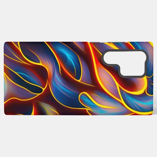 Abstracte Zwirlblauwe rode lammeren Samsung Galaxy Hoesje (Achterkant horizontaal)