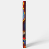 Abstracte Zwirlblauwe rode lammeren Samsung Galaxy Hoesje (Linkerkant)