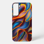 Abstracte Zwirlblauwe rode lammeren Samsung Galaxy Hoesje (Achterkant)