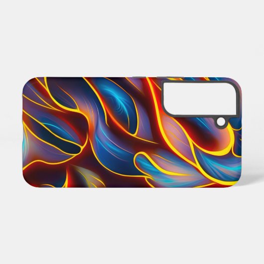 Abstracte Zwirlblauwe rode lammeren Samsung Galaxy Hoesje (Achterkant horizontaal)